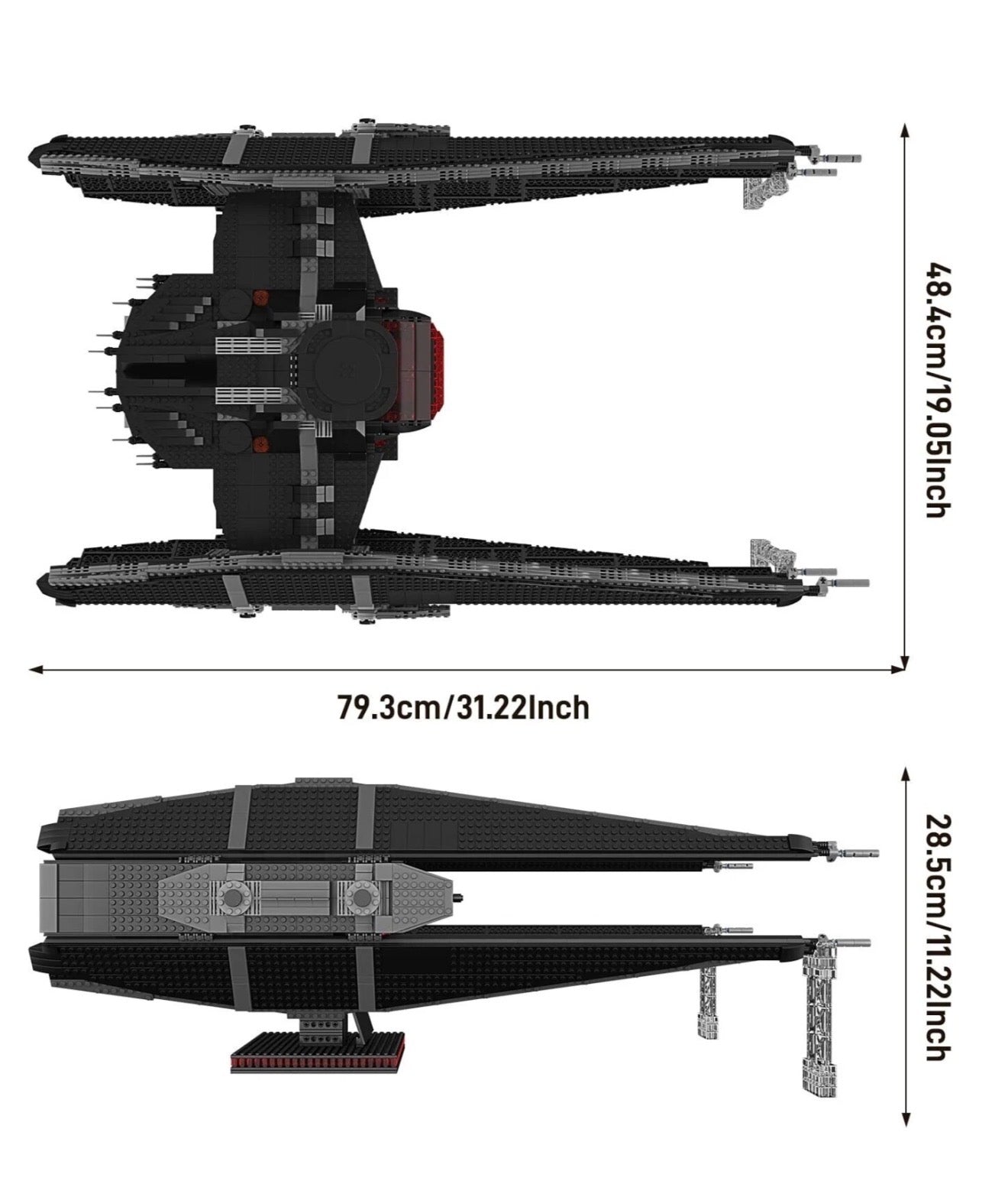 Mould King 21025 Kylo Ren TIE Silencer Display Set – 3,758 Pieces - RETIRED / LIMITED EDITION