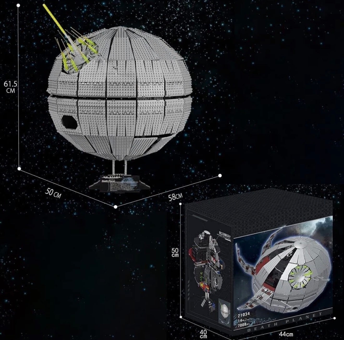 Mould King 21034 Death Planet Space Station Display Set – 7,008 Pieces - RETIRED / LIMITED EDITION