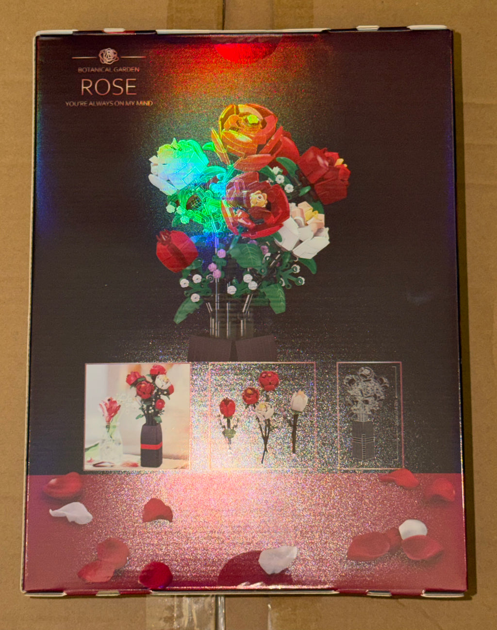 JIE STAR Botanical Garden Rose Bouquet Building Set – 818 Pieces