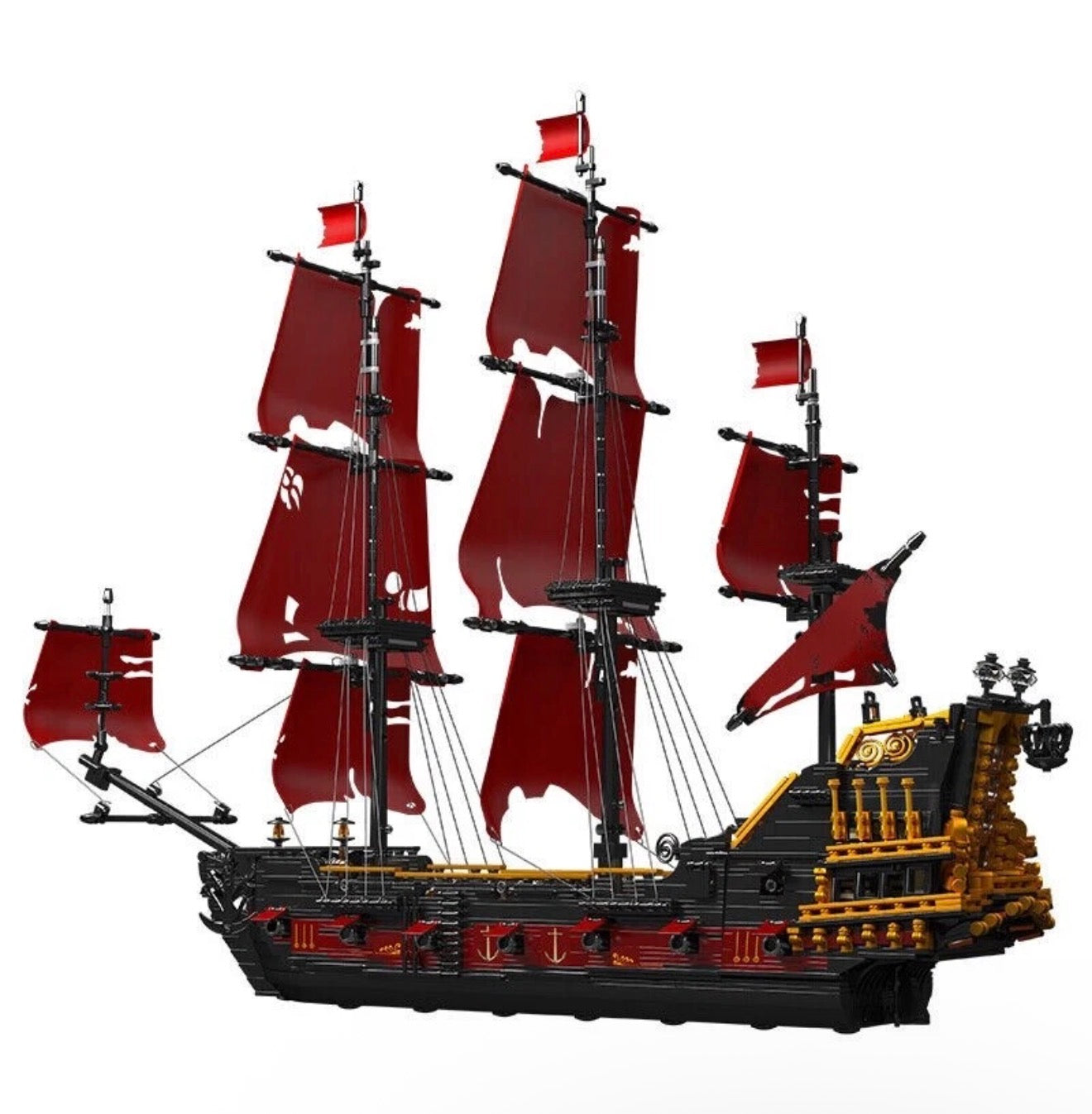 Mould King 13109 Red Ship Pirates of the Caribbean Sailboat – 3,139 Pieces