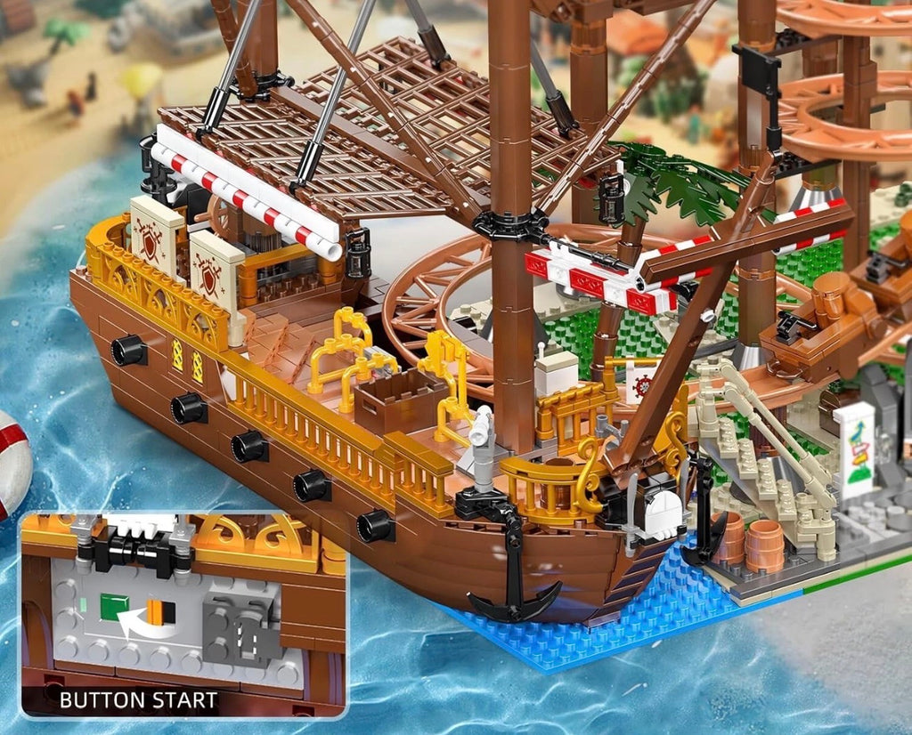 Mould King 11013 Motorized Technic Pirate Roller Coaster – 2,174 Pieces