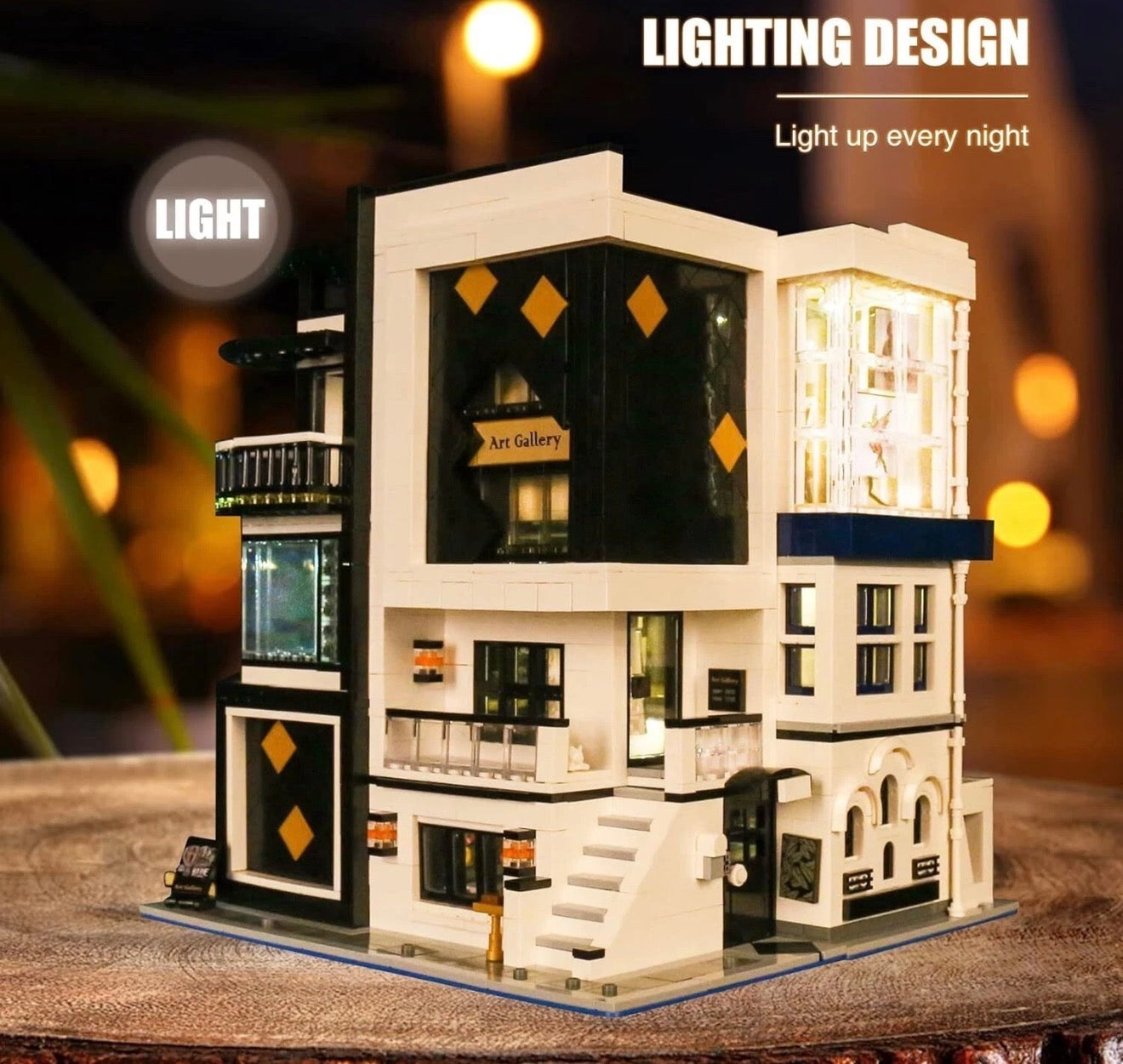 Mould King 16043 Novatown Art Gallery Modular Building – 3,536 Pieces