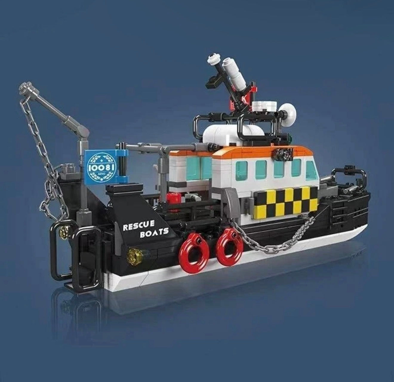 Mould King 10081 British Rescue Boat Building Set – 364 Pieces