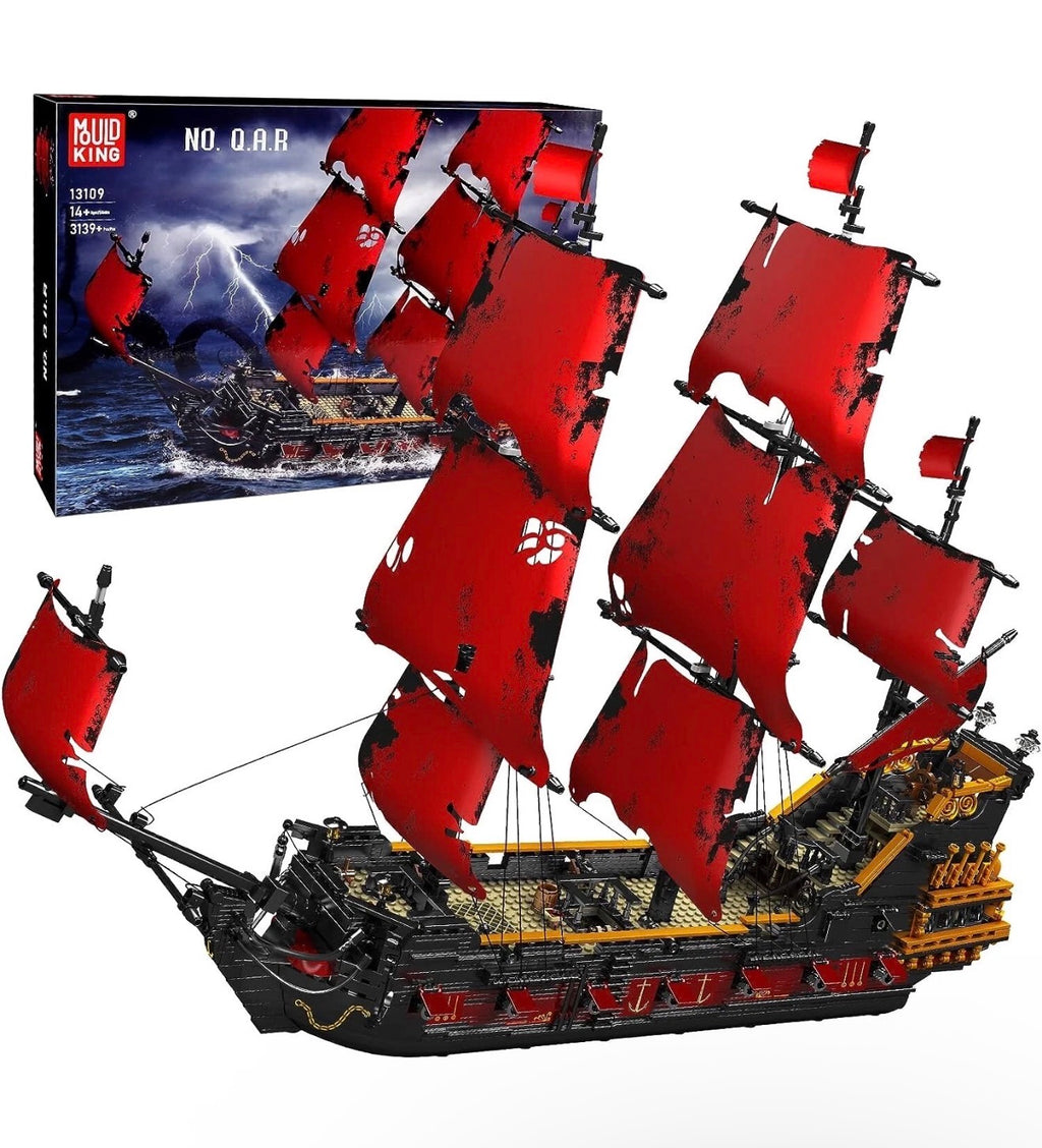 Mould King 13109 Red Ship Pirates of the Caribbean Sailboat – 3,139 Pieces
