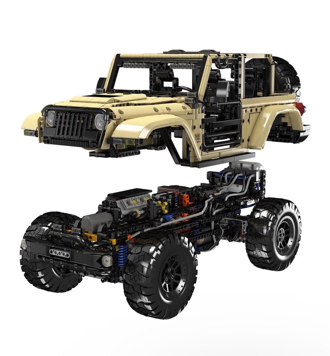 Mould King 13184 Technic Style Remote Control Car RC JEEP Wrangler Off-road SUV – 3,621 Pieces