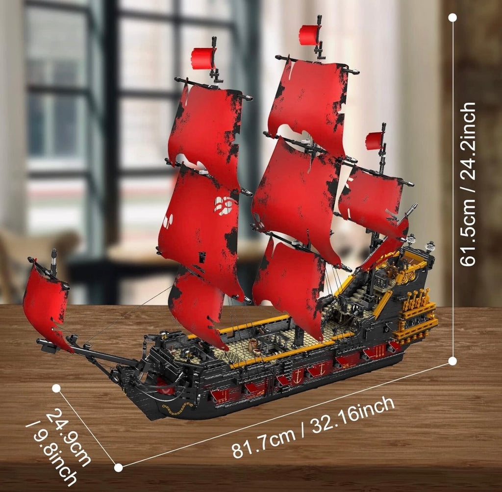 Mould King 13109 Red Ship Pirates of the Caribbean Sailboat – 3,139 Pieces
