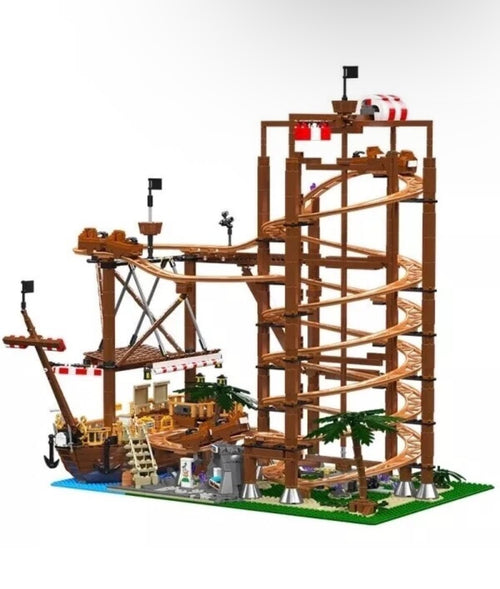 Mould King 11013 Motorized Technic Pirate Roller Coaster – 2,174 Pieces