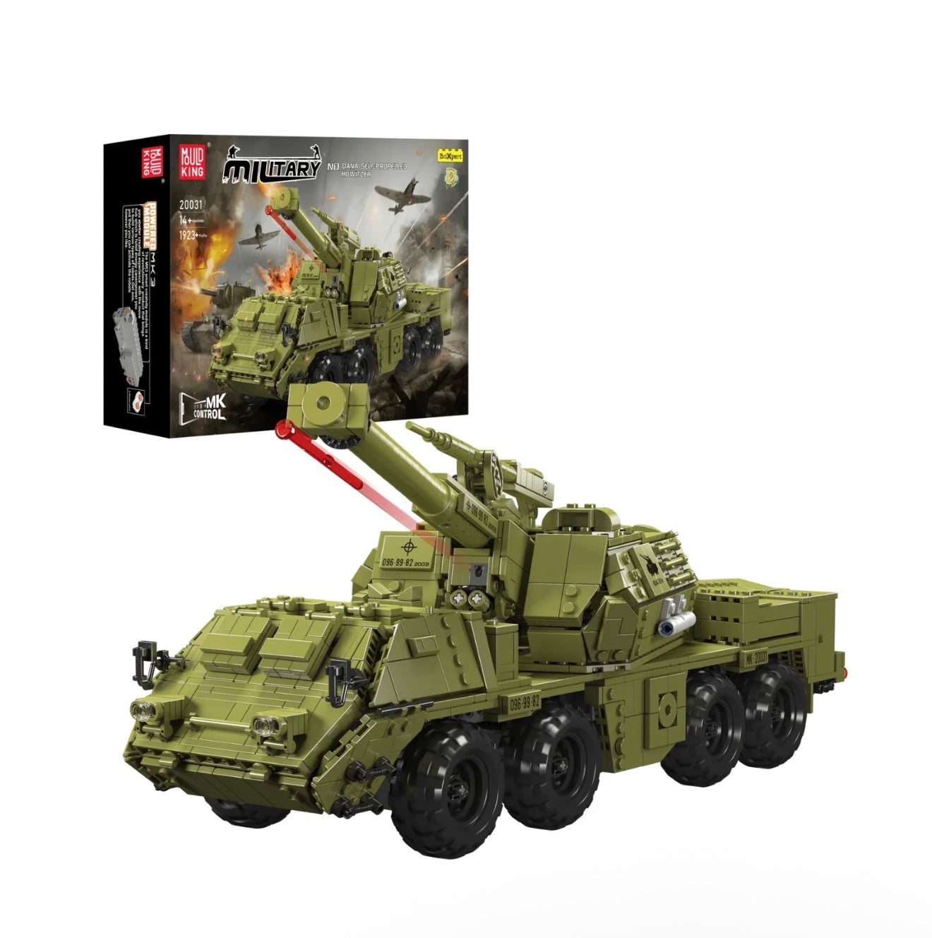 Mould King 20031 Remote Control DANA Self-Propelled Howitzer Building Set – 1,923 Pieces