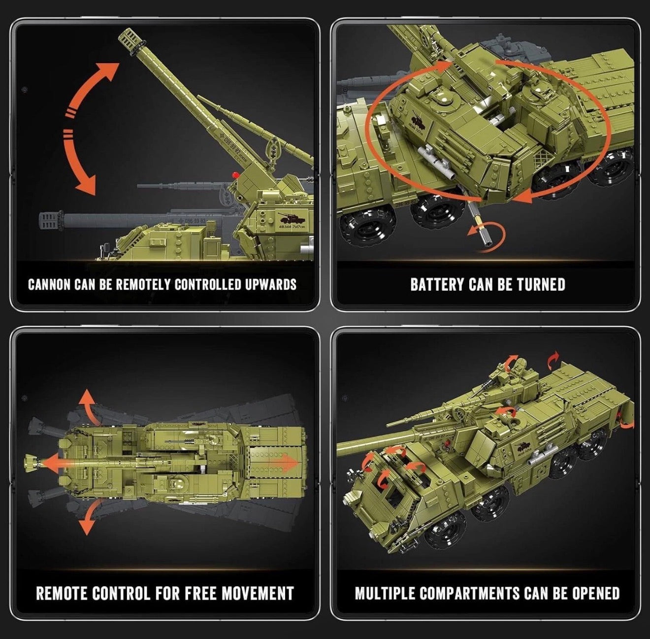 Mould King 20031 Remote Control DANA Self-Propelled Howitzer Building Set – 1,923 Pieces