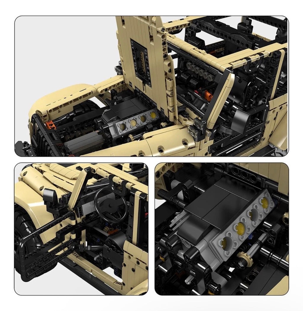 Mould King 13184 Technic Style Remote Control Car RC JEEP Wrangler Off-road SUV – 3,621 Pieces